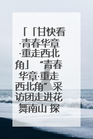 「甘快看·青春华章·重走西北角」“青春华章·重走西北角”采访团走进花舞南山 探寻天水乡村振兴之路