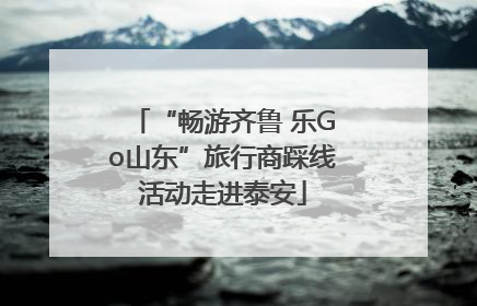 “畅游齐鲁 乐Go山东”旅行商踩线活动走进泰安