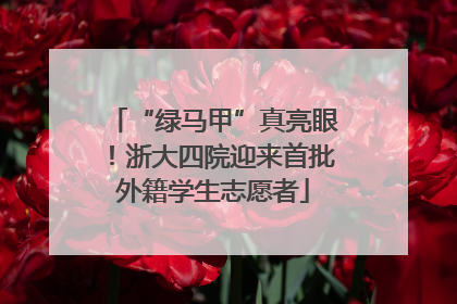 “绿马甲”真亮眼！浙大四院迎来首批外籍学生志愿者