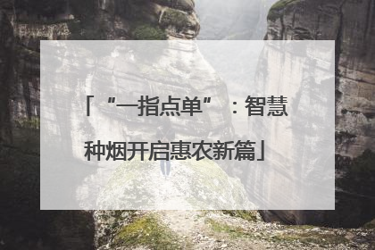 “一指点单”：智慧种烟开启惠农新篇