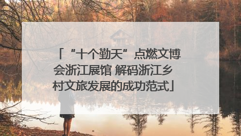 “十个勤天”点燃文博会浙江展馆 解码浙江乡村文旅发展的成功范式