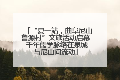 “夏一站，曲阜尼山鲁源村”文旅活动启幕 千年儒学脉络在泉城与尼山间流动