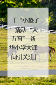 “小垫子”撬动“大五育” 新华小学大课间引关注