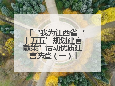 “我为江西省‘十五五’规划建言献策”活动优质建言选登（一）