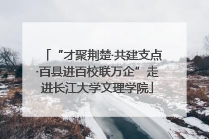 “才聚荆楚·共建支点·百县进百校联万企”走进长江大学文理学院