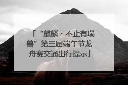 “麒麟・不止有瑞兽”第三届端午节龙舟赛交通出行提示