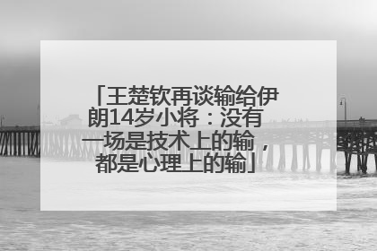 王楚钦再谈输给伊朗14岁小将：没有一场是技术上的输，都是心理上的输