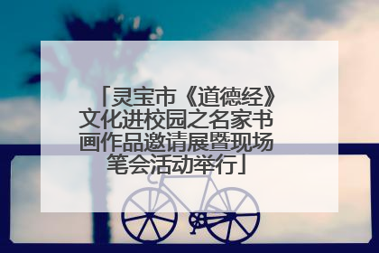 灵宝市《道德经》文化进校园之名家书画作品邀请展暨现场笔会活动举行