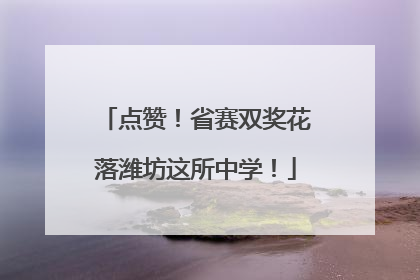 点赞！省赛双奖花落潍坊这所中学！