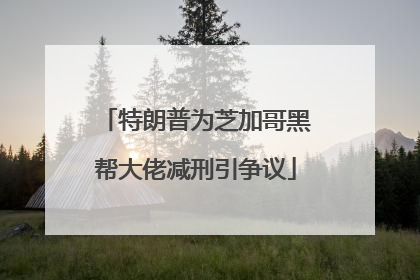 特朗普为芝加哥黑帮大佬减刑引争议