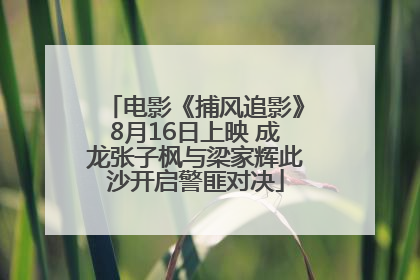电影《捕风追影》8月16日上映 成龙张子枫与梁家辉此沙开启警匪对决