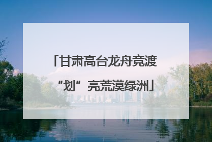 甘肃高台龙舟竞渡“划”亮荒漠绿洲
