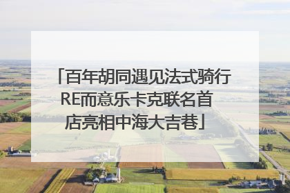 百年胡同遇见法式骑行 RE而意乐卡克联名首店亮相中海大吉巷