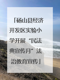 砀山县经济开发区实验小学开展“民法典宣传月”法治教育宣传
