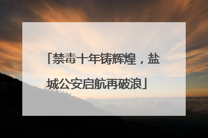禁毒十年铸辉煌，盐城公安启航再破浪