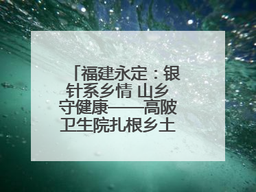 福建永定：银针系乡情 山乡守健康——高陂卫生院扎根乡土的“针”功夫