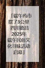端午药市摆了3公里 四川德昌2025年端午民俗文化寻味活动启幕