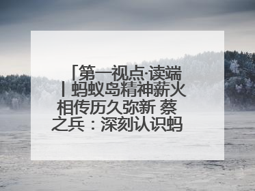 第一视点·读端丨蚂蚁岛精神薪火相传历久弥新 蔡之兵：深刻认识蚂蚁岛精神的“精气神”