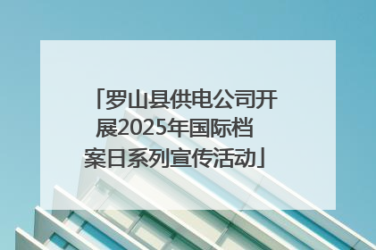 罗山县供电公司开展2025年国际档案日系列宣传活动