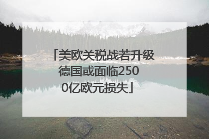 美欧关税战若升级 德国或面临2500亿欧元损失