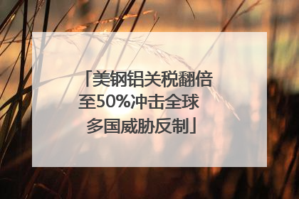 美钢铝关税翻倍至50%冲击全球 多国威胁反制