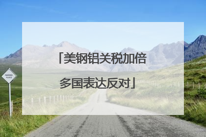 美钢铝关税加倍 多国表达反对