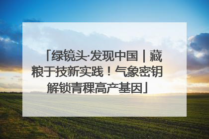 绿镜头·发现中国｜藏粮于技新实践！气象密钥解锁青稞高产基因