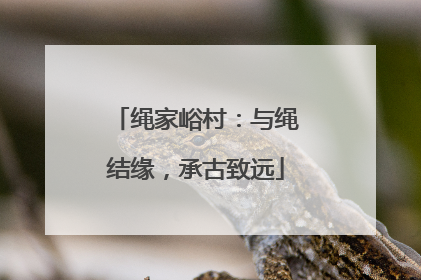 绳家峪村：与绳结缘，承古致远