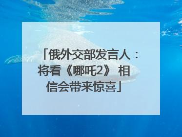 俄外交部发言人：将看《哪吒2》 相信会带来惊喜