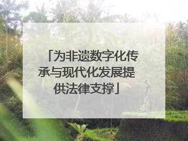 为非遗数字化传承与现代化发展提供法律支撑