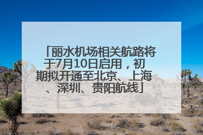 丽水机场相关航路将于7月10日启用，初期拟开通至北京、上海、深圳、贵阳航线