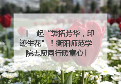 一起“袋拓芳华，印迹生花”！衡阳师范学院志愿同行暖童心