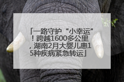 一路守护“小幸运”！跨越1600多公里，湖南2月大婴儿患15种疾病紧急转运