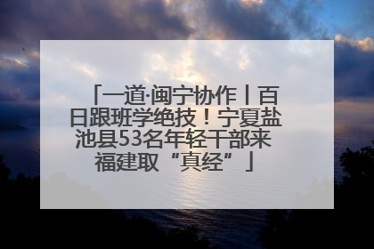 一道·闽宁协作丨百日跟班学绝技！宁夏盐池县53名年轻干部来福建取“真经”