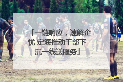 一链响应，速解企忧 定海推动干部下沉一线送服务