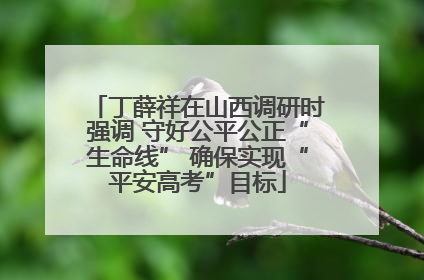 丁薛祥在山西调研时强调 守好公平公正“生命线” 确保实现“平安高考”目标