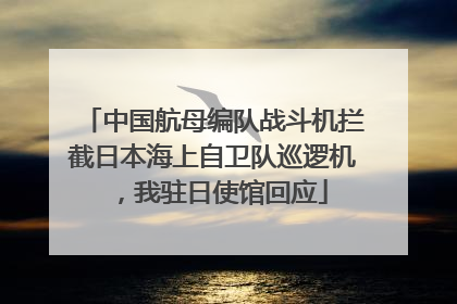 中国航母编队战斗机拦截日本海上自卫队巡逻机，我驻日使馆回应