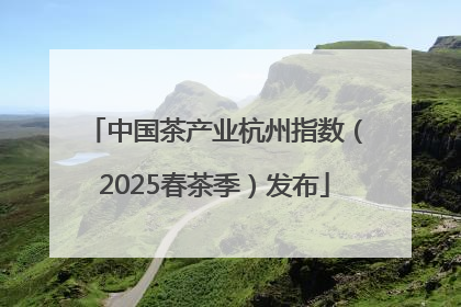 中国茶产业杭州指数（2025春茶季）发布