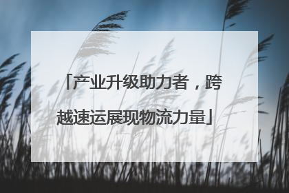 产业升级助力者，跨越速运展现物流力量