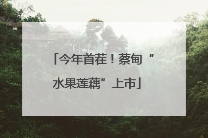 今年首茬！蔡甸“水果莲藕”上市
