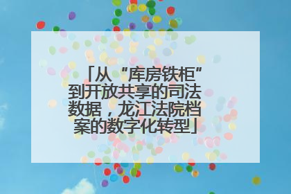 从“库房铁柜”到开放共享的司法数据，龙江法院档案的数字化转型