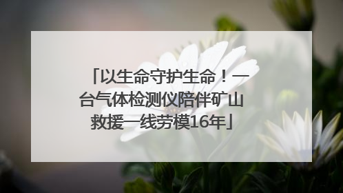 以生命守护生命！一台气体检测仪陪伴矿山救援一线劳模16年