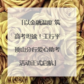 以金融温度 筑高考坦途！工行平顶山分行爱心助考活动正式启航