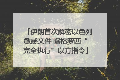 伊朗首次解密以色列敏感文件 曝格罗西“完全执行”以方指令