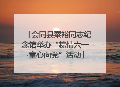 会同县粟裕同志纪念馆举办“粽情六一·童心向党”活动