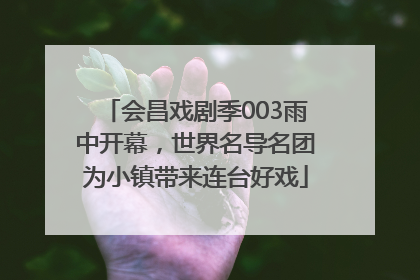 会昌戏剧季003雨中开幕，世界名导名团为小镇带来连台好戏