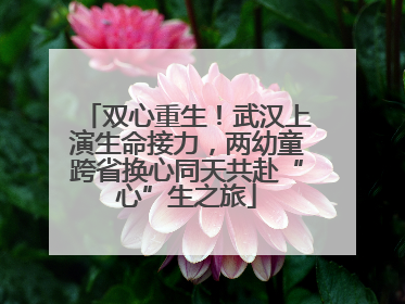 双心重生！武汉上演生命接力，两幼童跨省换心同天共赴“心”生之旅