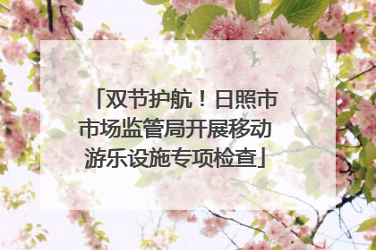 双节护航！日照市市场监管局开展移动游乐设施专项检查