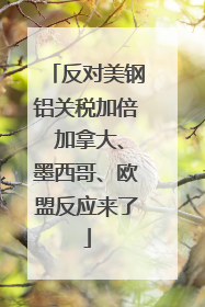 反对美钢铝关税加倍 加拿大、墨西哥、欧盟反应来了