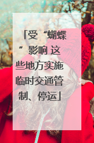 受“蝴蝶”影响 这些地方实施临时交通管制、停运